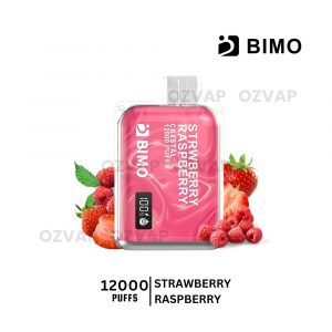 BIMO Crystal 12000 Puffs Strawberry Raspberry