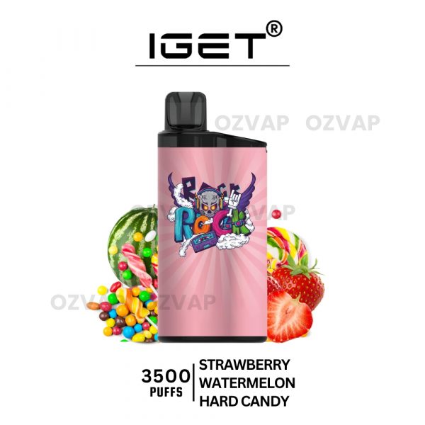 IGET Bar 3500 Puffs Strawberry Watermelon Hard Candy