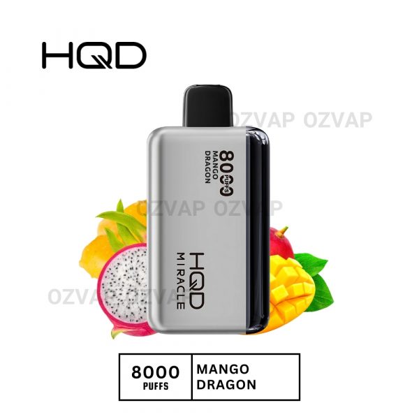 HQD Miracle 8000 Puffs Mango Dragon