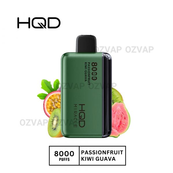 HQD Miracle 8000 Puffs Passionfruit Kiwi Guava