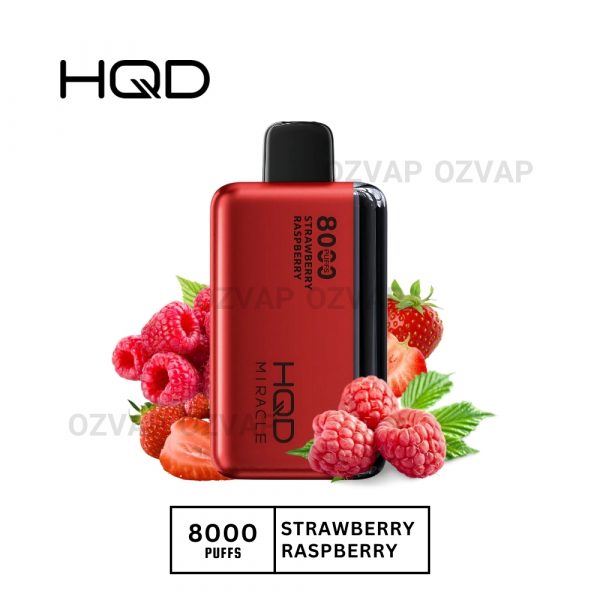HQD Miracle 8000 Puffs Strawberry Raspberry
